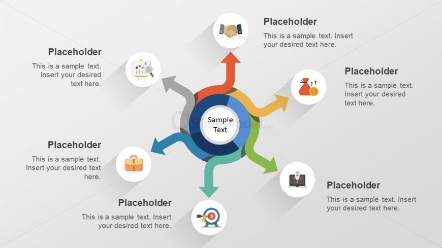 Circular Spoke Diagram Business Concept