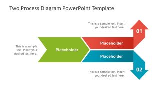 Slide of Two Steps Arrow Template