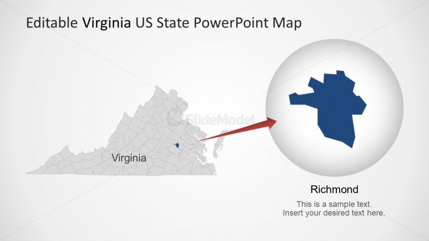 Editable Map Template Virginia