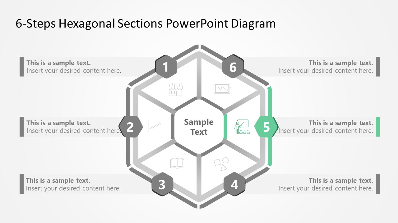 6 Step Hexagonal Diagram for Presentation