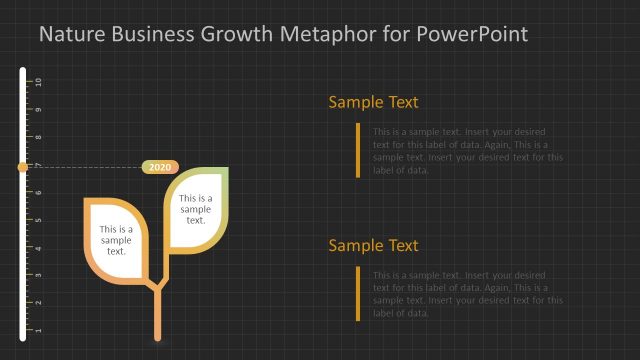 Two Leaf Tree Metaphor with Graduated Meter Rule