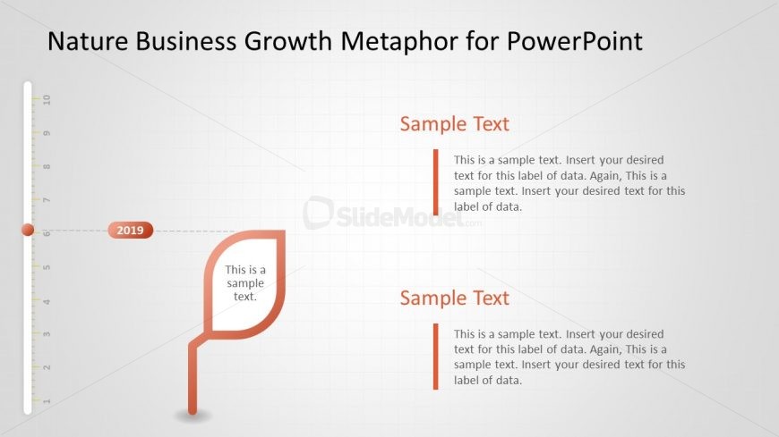 Growth Tree Metaphor with One Leaf