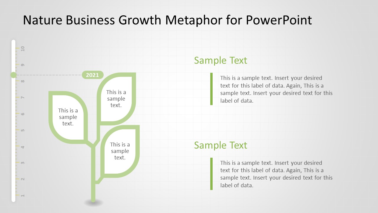 Phase Three Growth Metaphor Plant Slide Template