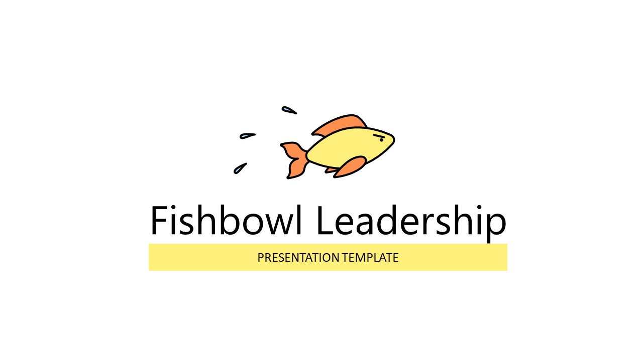 Fish Graphics PowerPoint Template of Leadership 