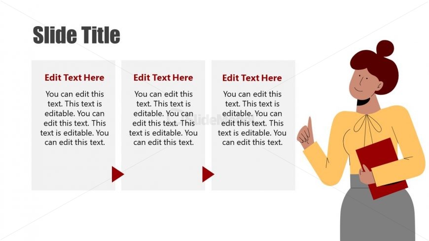 PowerPoint Diverse Culture Template Female Illustration