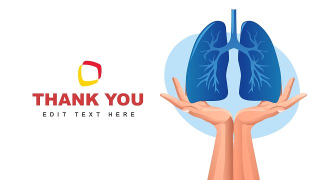 Thank You Slide – Pulmonary Disease PPT Template