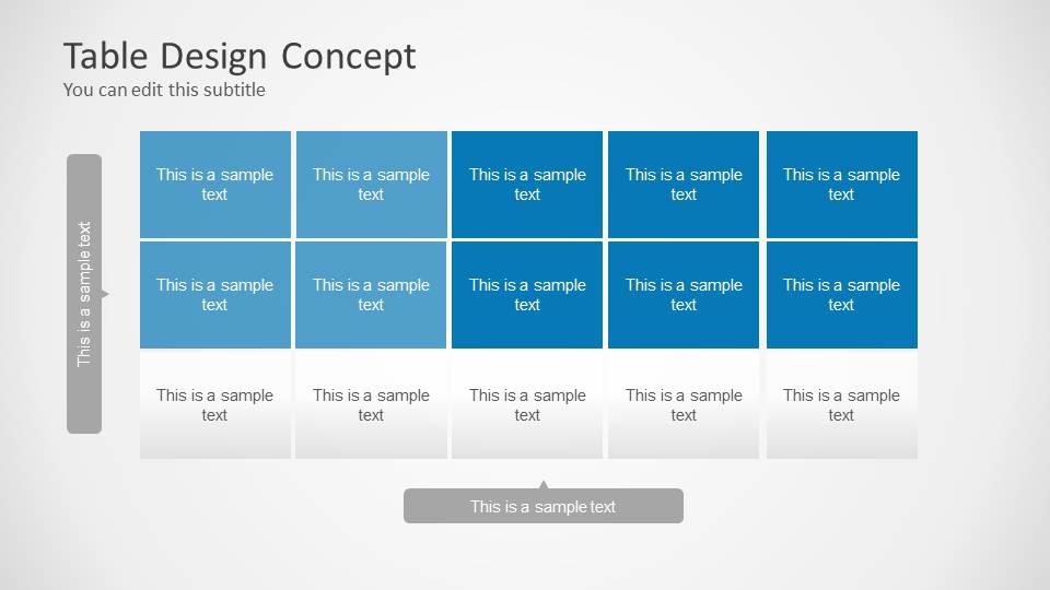 powerpoint slide master editable table