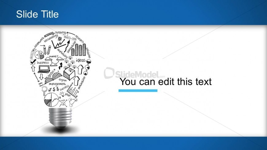 free business powerpoint templates light bulb custom text