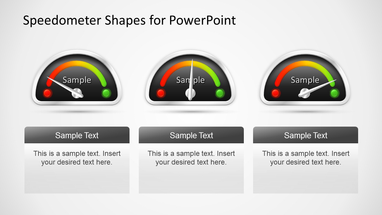 Animated Dashboard Speedometer Template for PowerPoint SlideModel