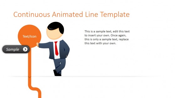 Mike Orange Line Make Cartoon Slide for PowerPoint