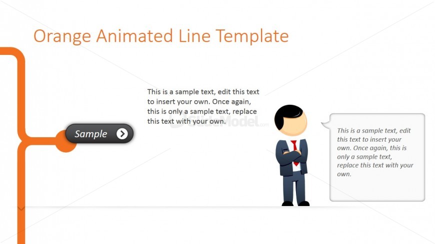 Mike Male Cartoon Crossing Arms in PowerPoint