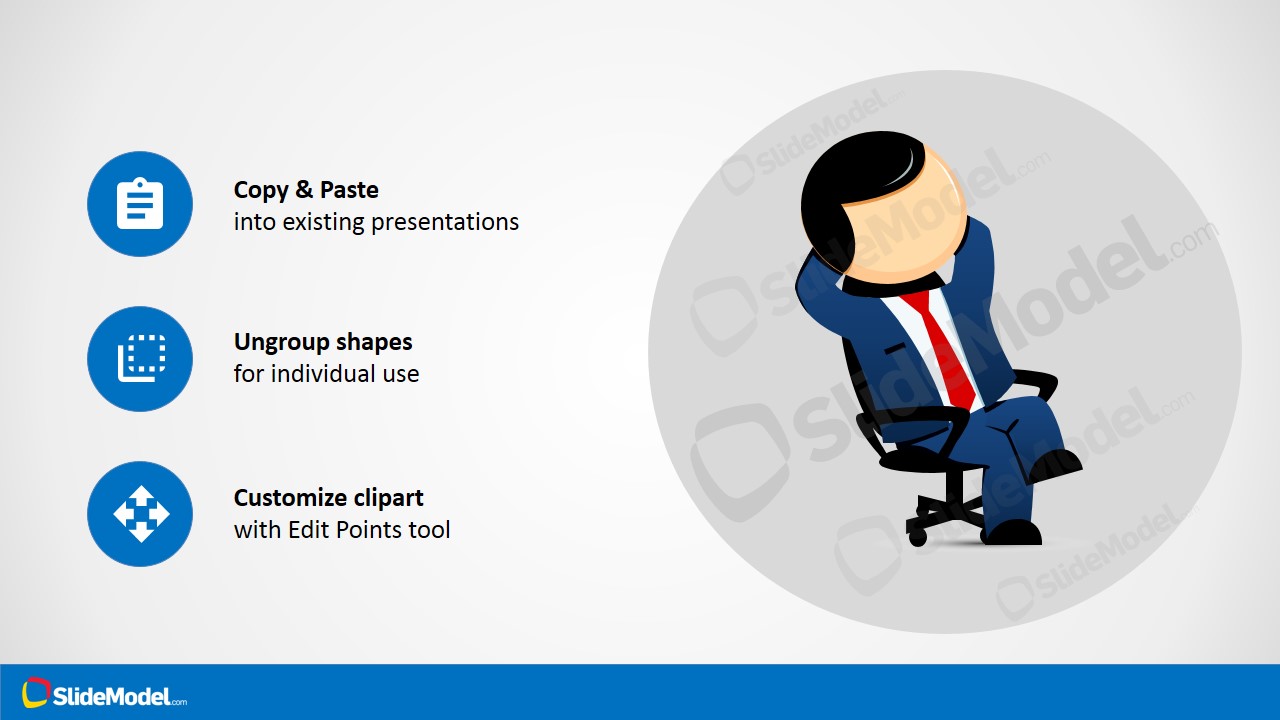 Office Chair Character Design for PowerPoint
