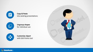 Hero Cartoon Character Design for PowerPoint