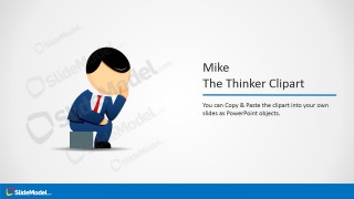 The Thinker Male Cartoon Clipart