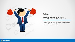 Mike Weightlifting PowerPoint Clipart