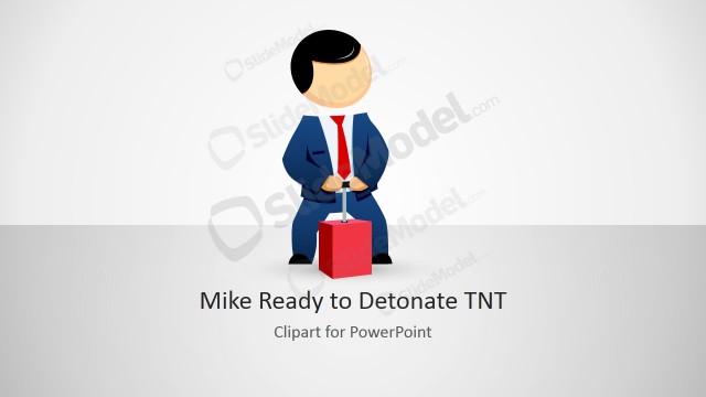 Mike Clipart Ready to Detonate TNT