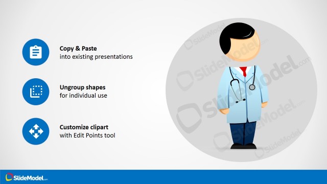 Mike Healthcare Cartoon with Stethoscope Clipart