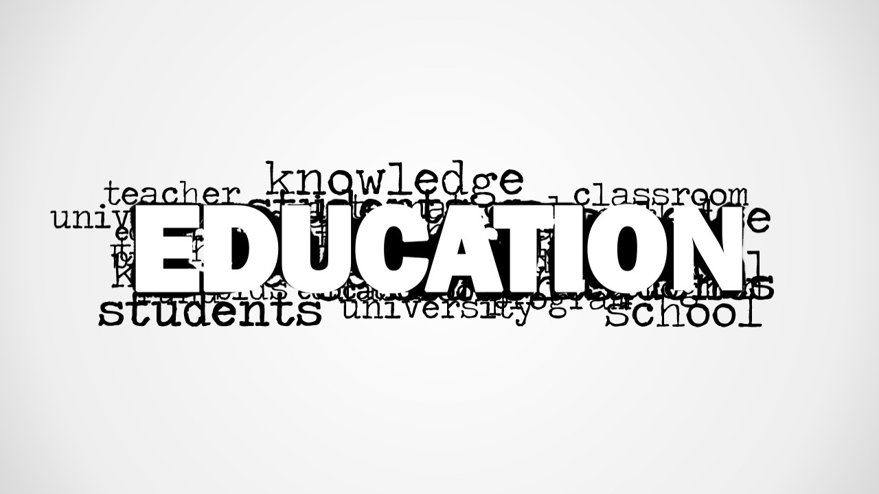 PowerPoint Word Cloud Education Keyword