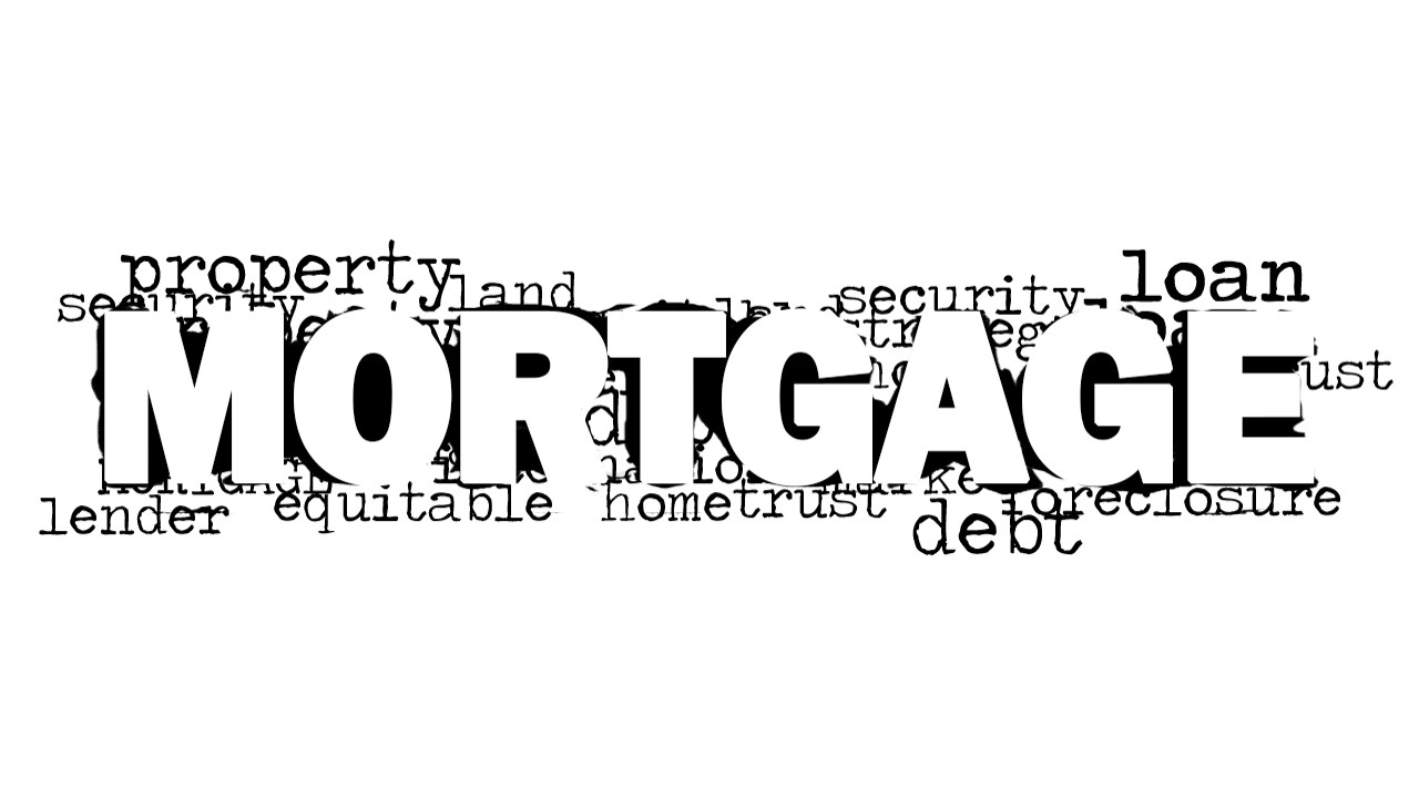 PowerPoint Mortgage Word Cloud with White Background Design