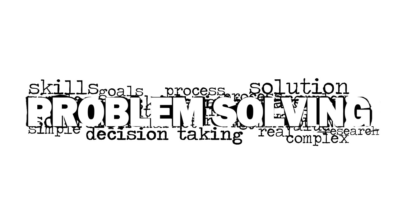 what is an example of an active problem solving word