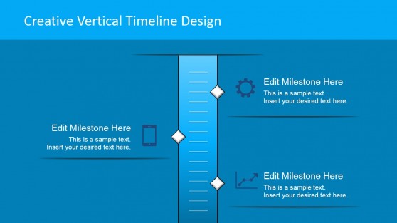 Vertical Timeline with 3 Milestones