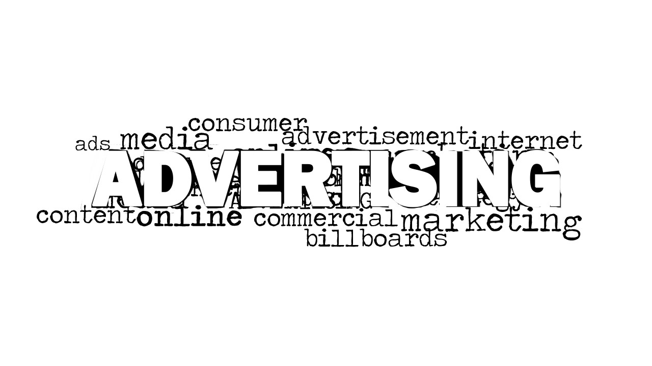 Advertising Word Cloud Picture for PowerPoint - SlideModel