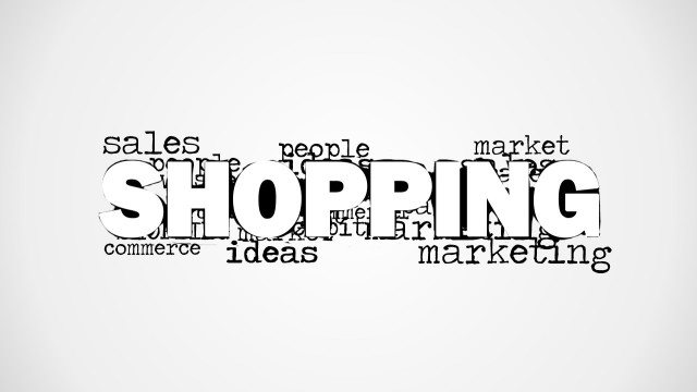Shopping Word Cloud Picture for PowerPoint