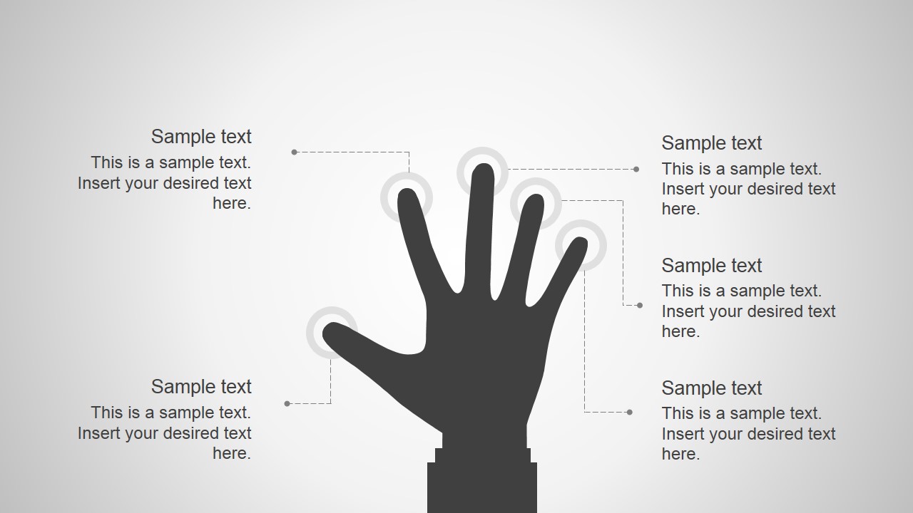 Hand Palm Silhouette for PowerPoint