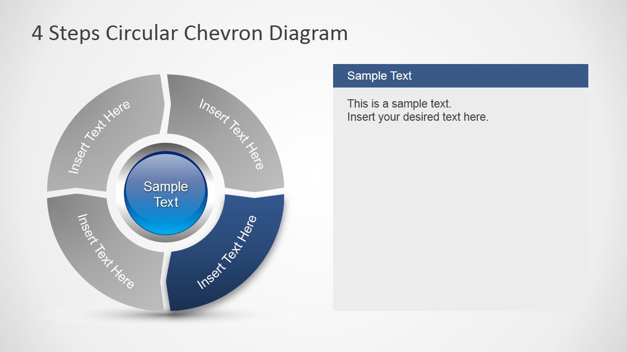PowerPoint Chevron Diagram of Four Steps