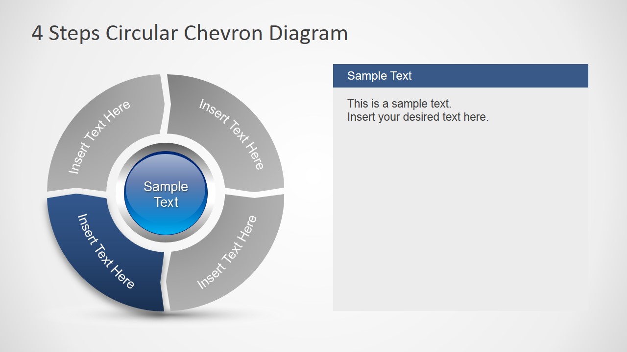 PowerPoint Chevron Diagram Design 4 Steps