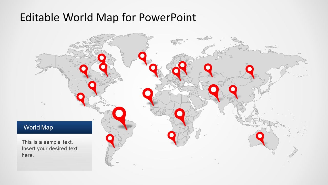 Editable Worldmap For PowerPoint SlideModel 8349 01 Editable World Map 16x9 3