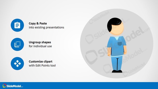 Male Nurse Cartoon for PowerPoint
