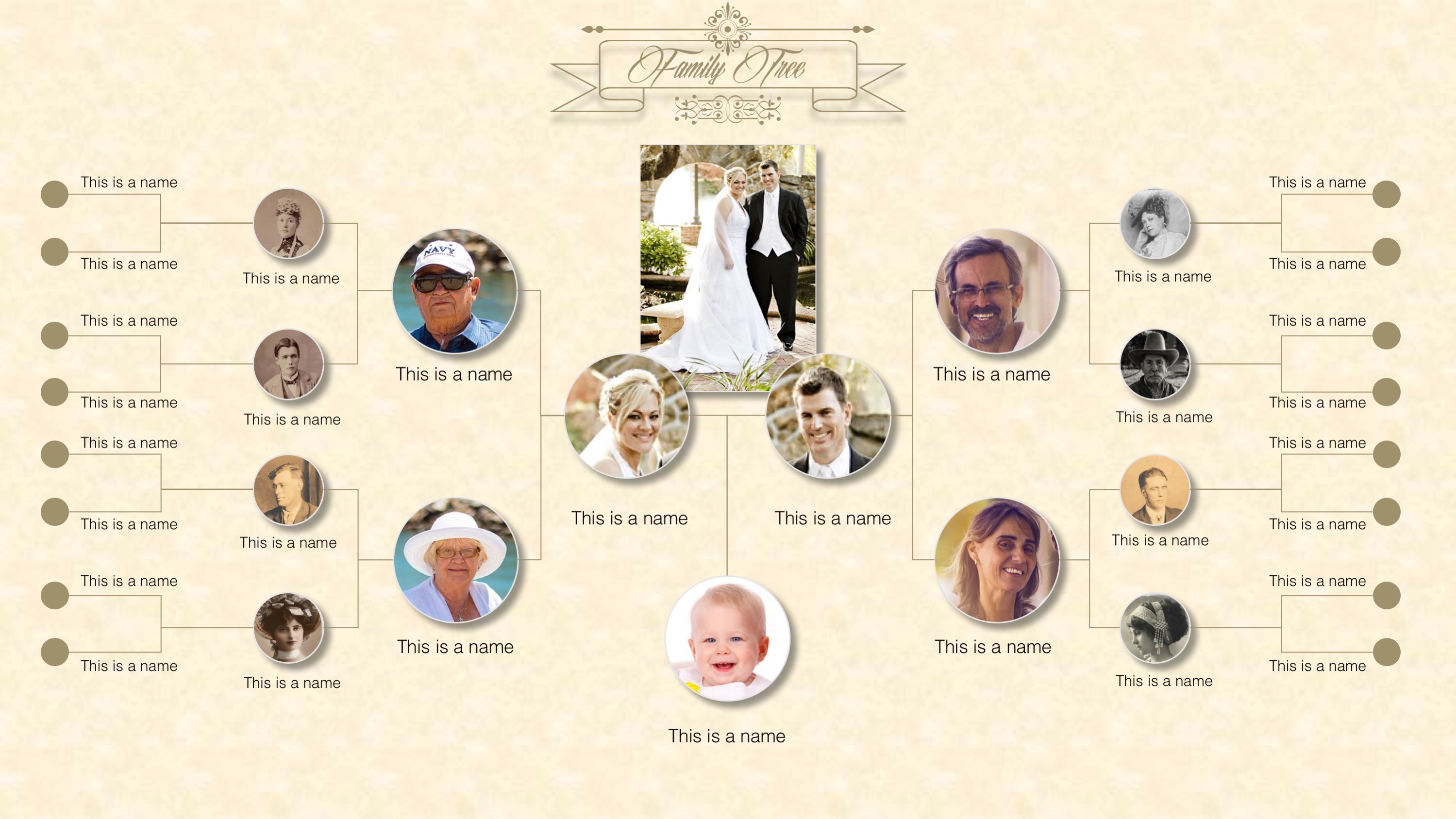 Family Tree Diagram For Powerpoint Slidemodel
