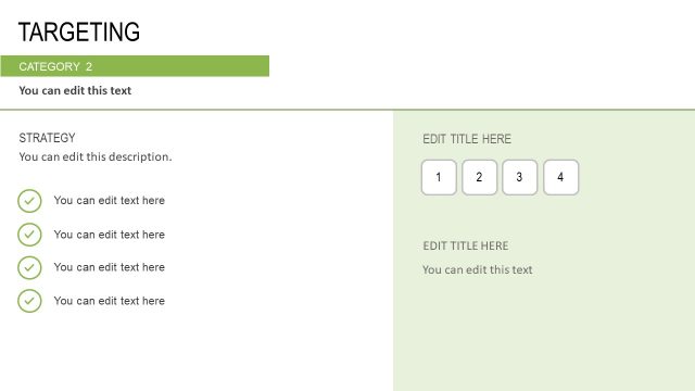 Editable Slide of Targeting Category