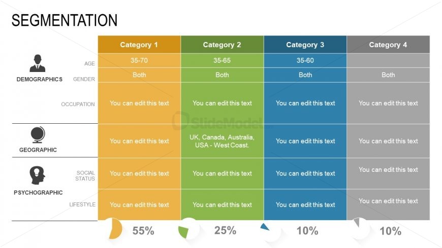 Segmenting Template with Useful Icons