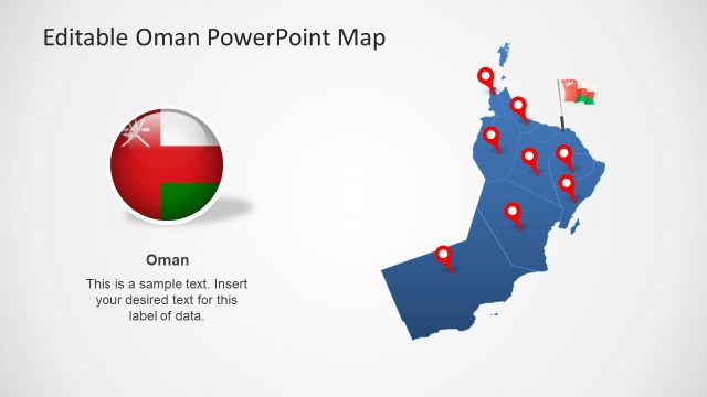 Editable Oman Map for PowerPoint