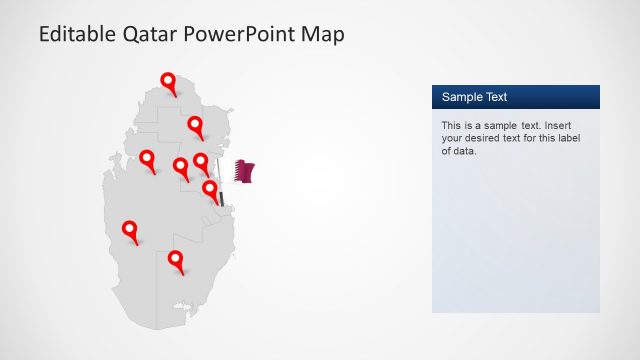 Editable Presentation of Qatar Map
