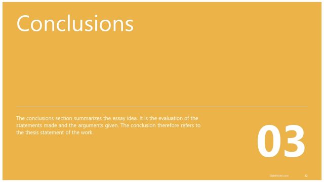 Conclusions Section Separator for Essay Outline