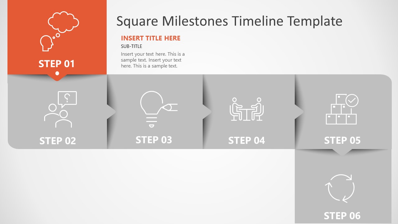 6 Milestones Powerpoint Timeline Slidemodel 7457
