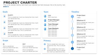 Editable Project Charter PowerPoint 