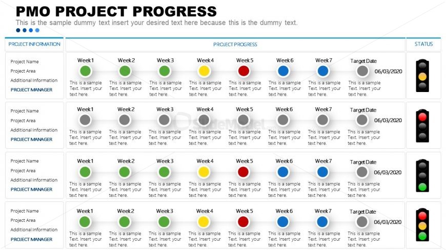 Templates of PMO Project Progress 