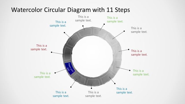 Watercolor Step 8 Circular Diagram Template
