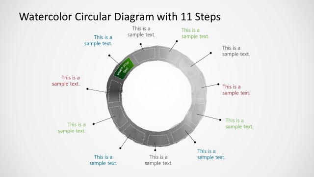 Watercolor Step 10 Circular Diagram Template