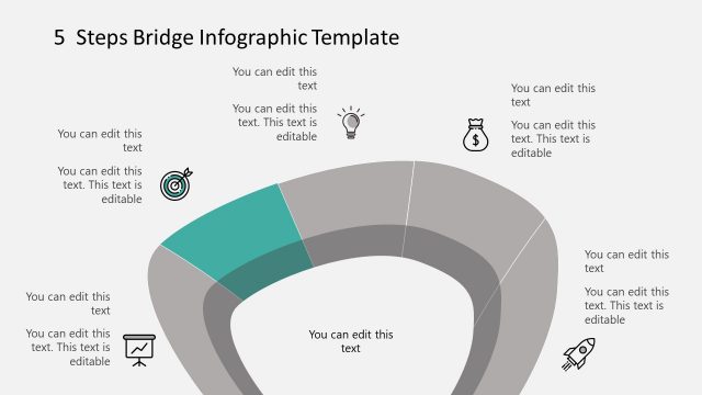 5 Steps Stage 2 Bridge Infographic PowerPoint
