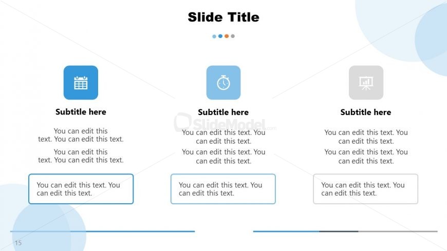 PowerPoint Slide for 3 Sections 