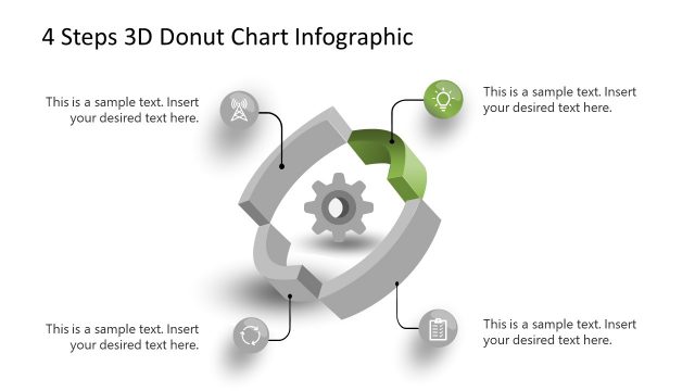 4 Steps Process Cycle Step 2 Donut PPT