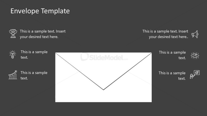 Presentation of White Letter Envelope