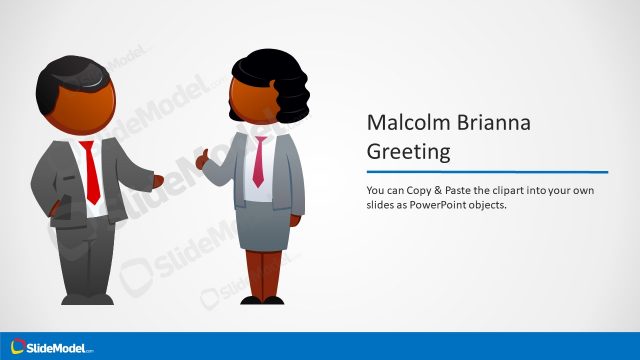 Characters Holding Hands PPT Greeting Scene