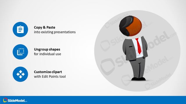 Editable Malcom Vector Image with Looking Up Posture