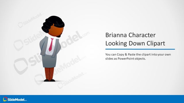 Brianna Character Looking Down Clipart Image